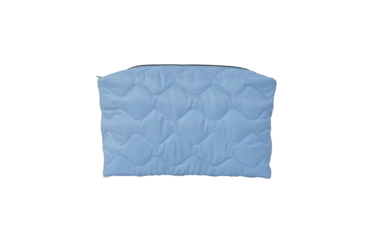 sac cosmétique matelassé à vagues en polyester pongé rpet